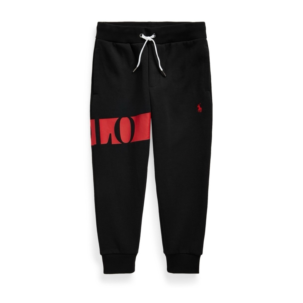 Polo by Ralph Lauren Black Joggers with Red Logo